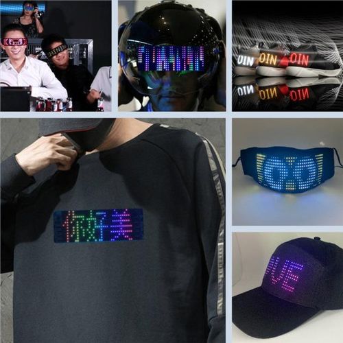 Fullcolor Flexible Led Screen Display 12x36 Pixel 2121 Rgb Matrix Panel App Bluetooth Control Hat Glasses Diy Electronic Prop