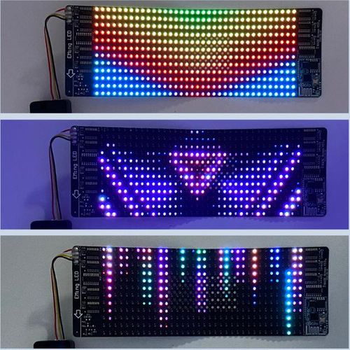 Fullcolor Flexible Led Screen Display 12x36 Pixel 2121 Rgb Matrix Panel App Bluetooth Control Hat Glasses Diy Electronic Prop