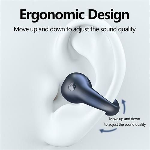 Q80 ear hook clip Bluetooth headset, air conduction sports gaming headset, touch control LED wireless Bluetooth 5.3 headset