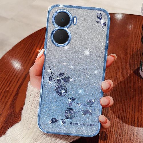 Applicable Voice Hot30 Phone Case Spark Go 2024 Glitter Electroplated Rhinestone Preserved Fresh Flower Itel A70 Set
