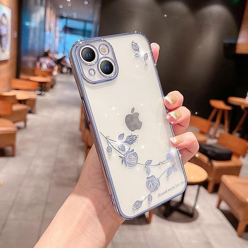Applicable Voice Hot30 Phone Case Spark Go 2024 Glitter Electroplated Rhinestone Preserved Fresh Flower Itel A70 Set