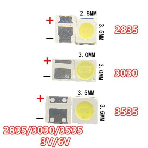 100PCS 2835 3030 3535 LED lamp bead LCD TV backlight 1W 3V6V repair TV special highlight cool white