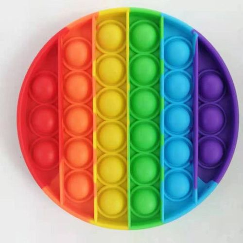 New Pop Sensory Toys Rainbow Fidget Toys Children Push Its Kawaii Autism Needs Squishy Stress Reliever Toys