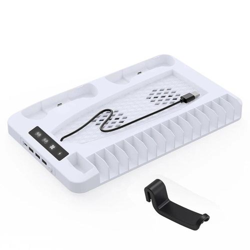 GAMINJR Multifunctional 4-in-1 Charging Dock Station Vertical Stand Cooling Fan For PS5 Console Dual Controller Charger For Ps5