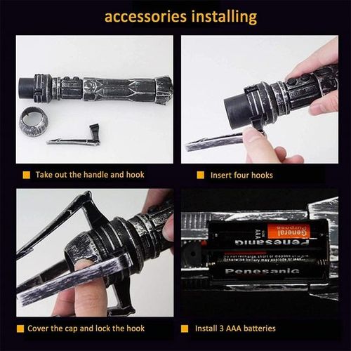 Lightsaber RGB 7 Colors Flashing Dual Toy Saber Changing Lights Kids Toy for Boy Gifts