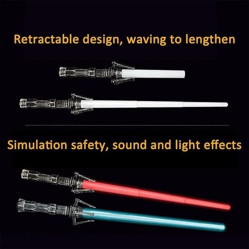 Lightsaber RGB 7 Colors Flashing Dual Toy Saber Changing Lights Kids Toy for Boy Gifts
