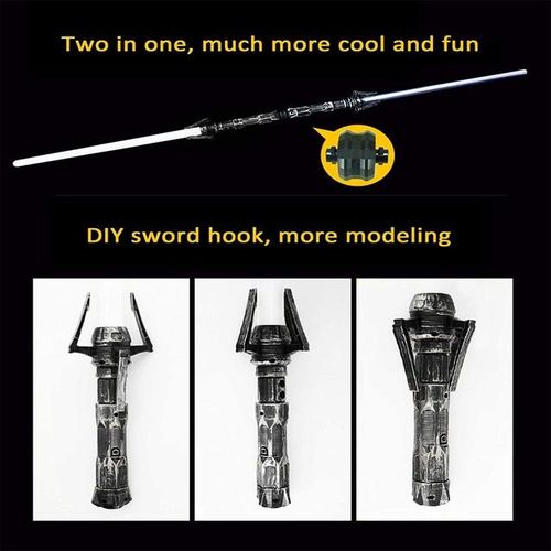 Lightsaber RGB 7 Colors Flashing Dual Toy Saber Changing Lights Kids Toy for Boy Gifts
