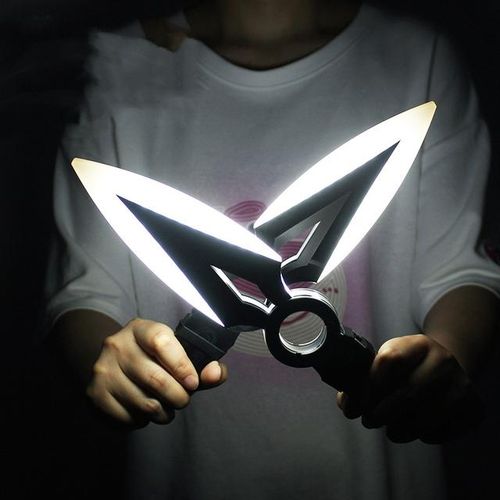 30cm Valorant JETT Kunai Lumines Charge Glow Prop Samurai Cosplay Anime Figures Collection Toy for Boy