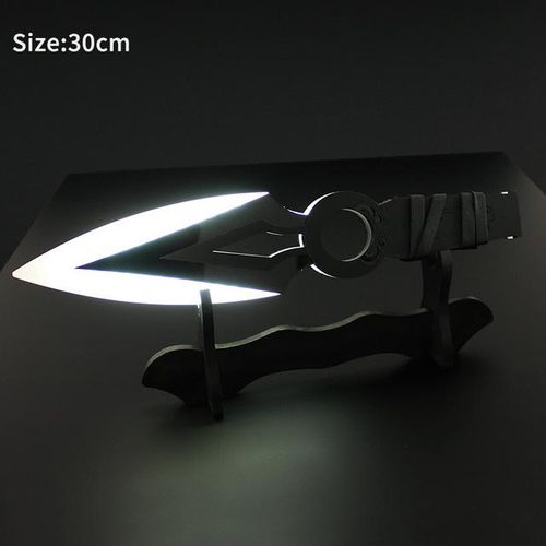 30cm Valorant JETT Kunai Lumines Charge Glow Prop Samurai Cosplay Anime Figures Collection Toy for Boy
