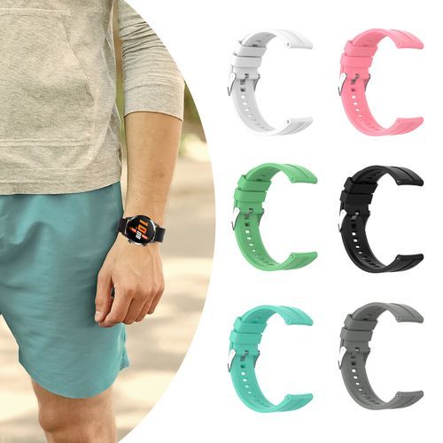 22mm Soft Silicone Comfortable Watch Strap Band Wristband For Huawei GT2 Pro/GT 2e/GT/GT2-Black