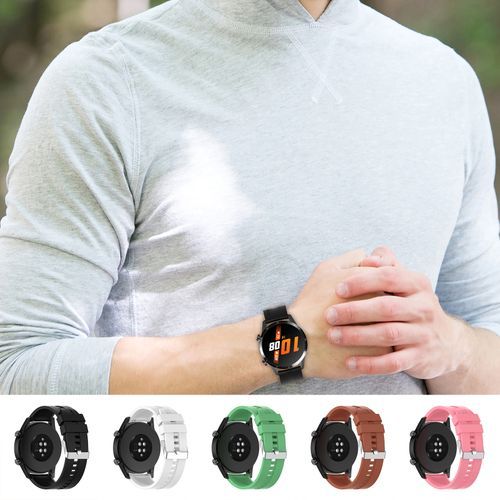 22mm Soft Silicone Comfortable Watch Strap Band Wristband For Huawei GT2 Pro/GT 2e/GT/GT2-Black
