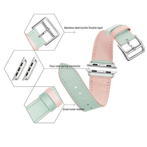 Myl-26bx Kebitt Genuine Women Single Tour Band For Watch 6 5 4 3 Double Color Strap 38mm 40mm 42mm 44mm