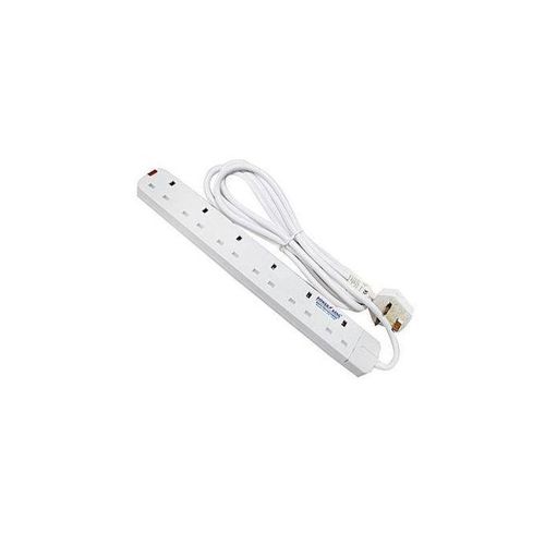 Bundle Of Original Flat Iron, Electric Kettle 2L & 6 Way Extension Cable - Silver, White