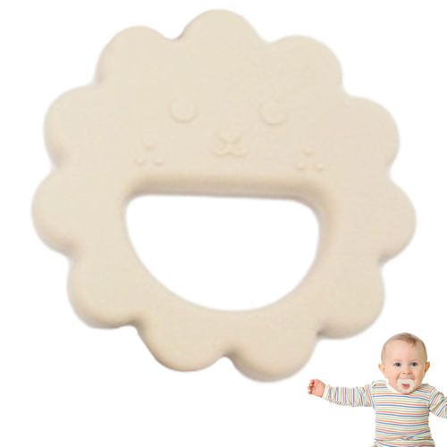 Flower Smile Teething Toys BPA Free Teething Toys For Breast Feeding Babies,Milk Tea Color NO5115