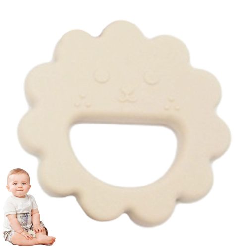 Flower Smile Teething Toys BPA Free Teething Toys For Breast Feeding Babies,Milk Tea Color NO5115