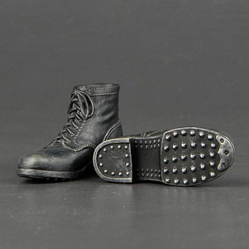 1/6 Male Soldier Lace Up  Boot For 12inch DID A 8x4cm