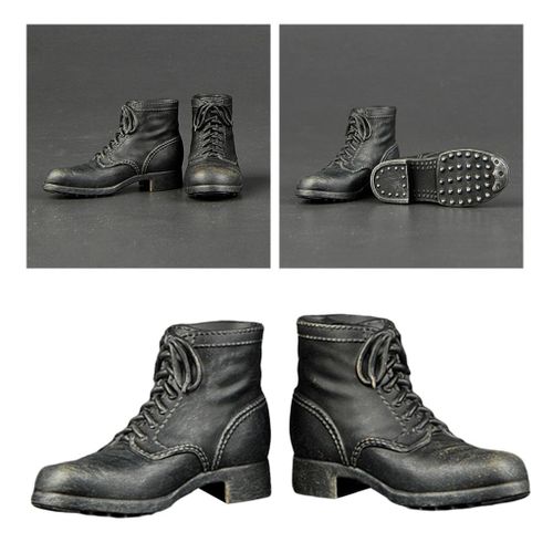 1/6 Male Soldier Lace Up  Boot For 12inch DID A 8x4cm