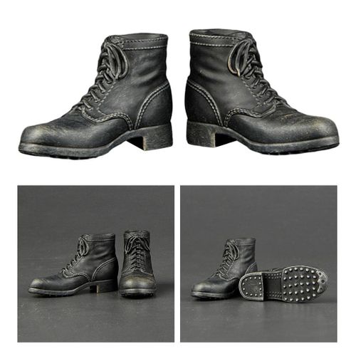 1/6 Male Soldier Lace Up  Boot For 12inch DID A 8x4cm