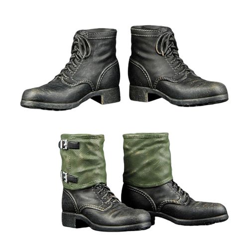 1/6 Male Soldier Lace Up  Boot For 12inch DID A 8x4cm