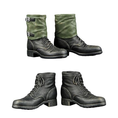1/6 Male Soldier Lace Up  Boot For 12inch DID A 8x4cm