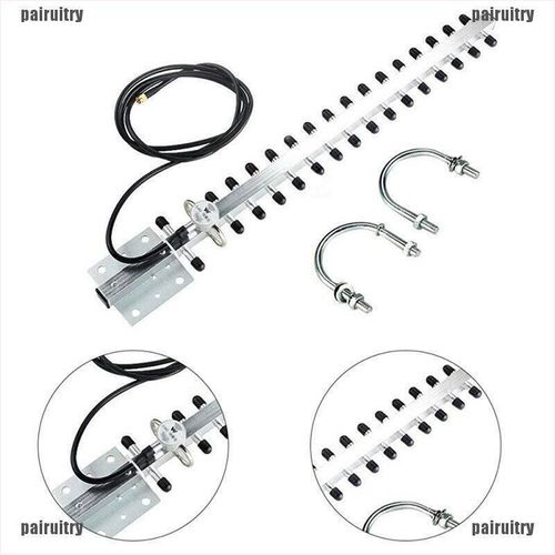 ?PAIR RP-SMA 2.4GHz 25dBi Directional Outdoor Wireless Yagi Antenna WiFi R