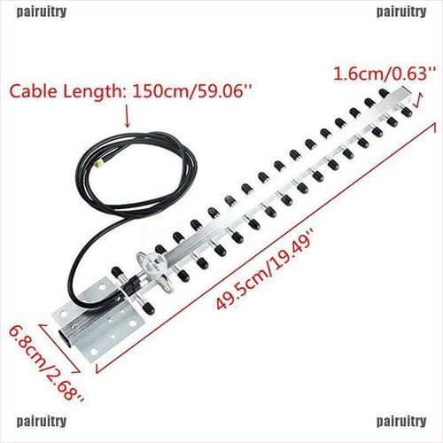 ?PAIR RP-SMA 2.4GHz 25dBi Directional Outdoor Wireless Yagi Antenna WiFi R