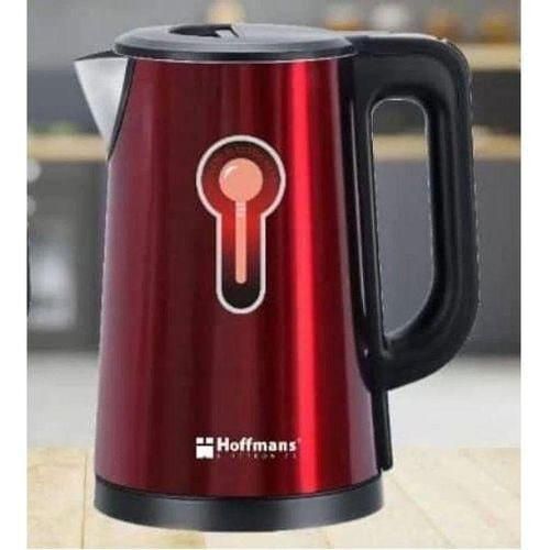 Hoffmans Pack Of Original 2.5Ltrs Electric Tea Kettle For Boiling Water Stainless Double Wall Hot Water Boiler with Automatic Shut Off & Boil-Dry Protection Plus A Mini Foldable Travel Steam Flat Iron Box And A Single Solid Electric Hotplate 1000W- Multic