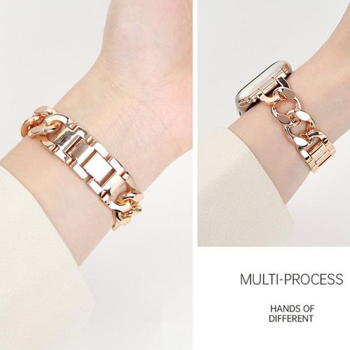 Stainless Steel Bracelet For Watch Band Se 8 7 6 5 4 3 2 1 45mm 49mm Men Women Rose Gold Watchbands For Iwatch 8 Ultra 7