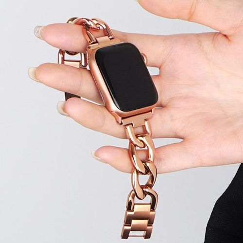 Stainless Steel Bracelet For Watch Band Se 8 7 6 5 4 3 2 1 45mm 49mm Men Women Rose Gold Watchbands For Iwatch 8 Ultra 7