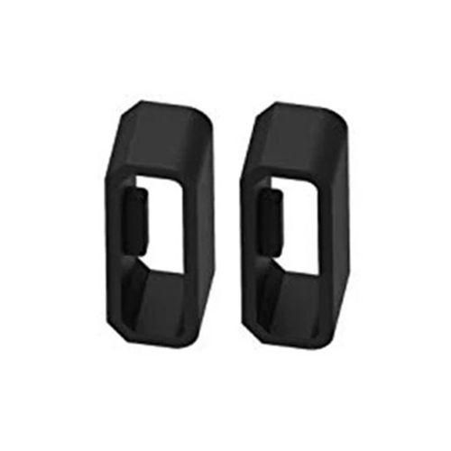 2Pcs Watch Strap Retainer Rings Soft ReplacementBlack