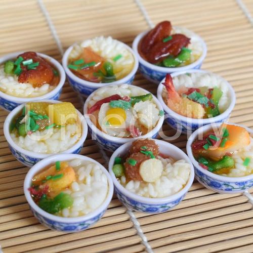 2PCS Mini Noddle / Syrup Bowl Miniature Dollhouse Chinese Food for 1/6 Blyth BJD Doll Pretend Play Kitchen Decor Toys