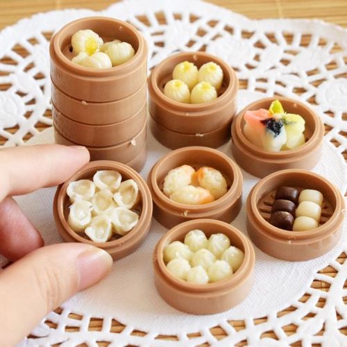 2PCS Mini Noddle / Syrup Bowl Miniature Dollhouse Chinese Food for 1/6 Blyth BJD Doll Pretend Play Kitchen Decor Toys