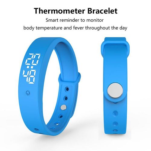 1~7pcs Led Digital Smart Bracelet With Body Temperature Monitor Smart Band Vibration Alarm Reminder Waterproof Smart Clock