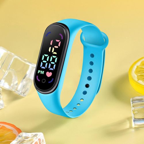 Student Children Electronic Watch Fashion-Sky Blue