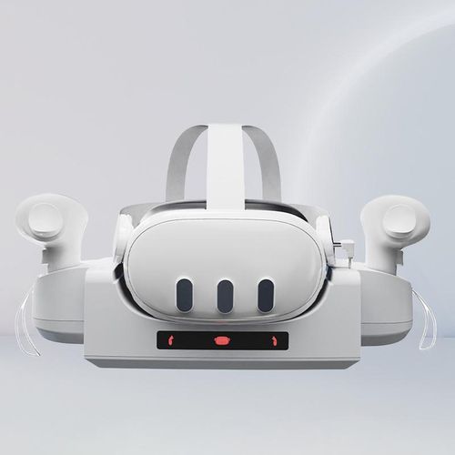 VR Charger Station Charge Controllers Headset Simultaneously Charger Accessories Anti-Slip With Indicator for Meta Quest 3
