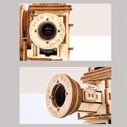 Robotime Handmade Woodenembled DIY Mechanical Rotating Hand Mold 3D Stereo Projector Model Gift