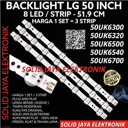 MATA Led BACKLIGHT LG 50INC 50UK6300 50UK6320 50UK6500 50UK6540 50UK6700 BL TV Lamp 8K 6V Frog Big Eye 50UK 50INC 50INCH 50IN BL TV Lamp LG