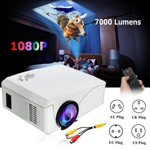 4000 Lumens 1080P HD Portable Projector 3D LED Multimedia USB Theater Cinema UK Plug Australian Regulations