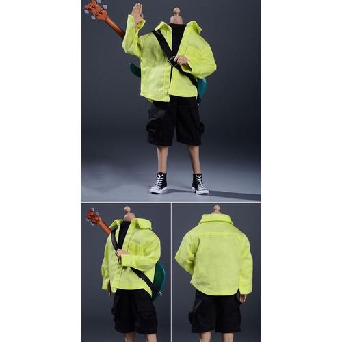 1/12 Men Jeans Shirt Cotton Street Hop T Shirt Long-Sleeve Hooded Sweatshirt Fit 6Inch Action Figure Body