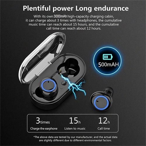 IPX7 Waterproof Deep Bass Earbuds True Wireless Stereo Headphones