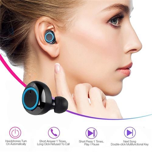 IPX7 Waterproof Deep Bass Earbuds True Wireless Stereo Headphones