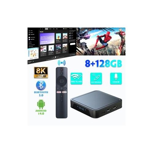 Android TV Box Tv98 Pro 8+128GB Bluetooth Dual Frequency Voice Control Ultra HD 300 + Free Channel wifi Connection