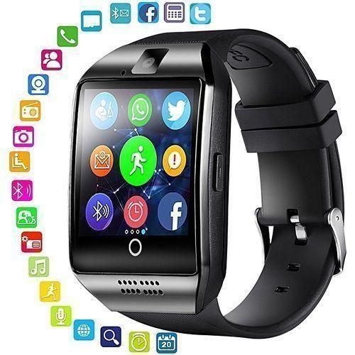 Bluetooth Smart Watch Men Q18 With Touch Screen Big Battery TF Sim Card Camera