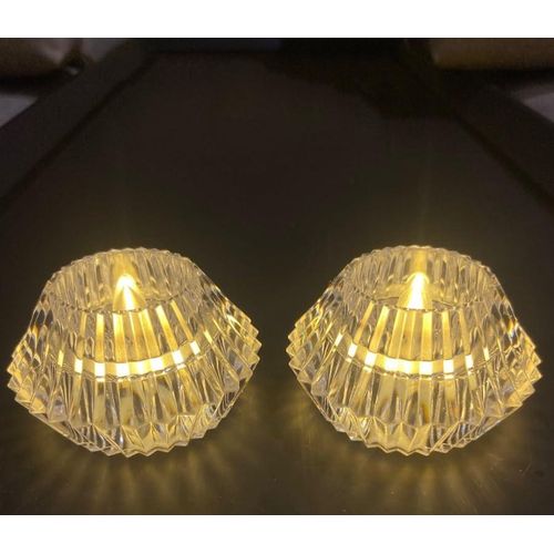 Smokeless & Flameless LED Tealight Acrylic Decorative Tea Light Candles for Diwali, Home Décor, Gifting, Birthday, Christmas, Festival Decoration