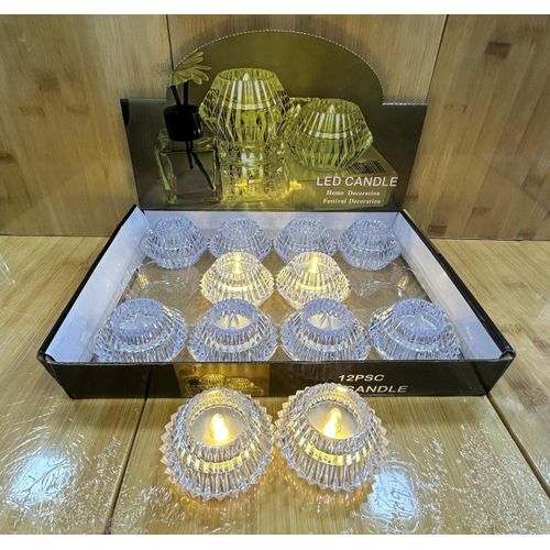 Smokeless & Flameless LED Tealight Acrylic Decorative Tea Light Candles for Diwali, Home Décor, Gifting, Birthday, Christmas, Festival Decoration