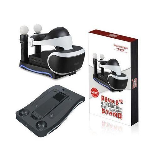 4 In 1 PS4 VR Charging Station Display Stand Docking Charger LED Showcase For Sony Playstation Move PS VR PSVR Headset