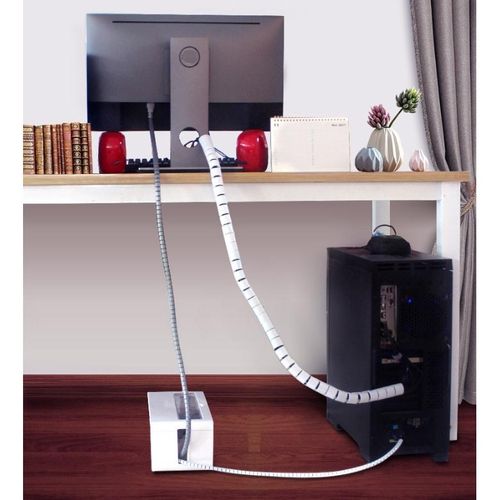 Spiral Cable Wrap Tidy/Hide/Banding/Loom PC TV Home Cinema Wire Management