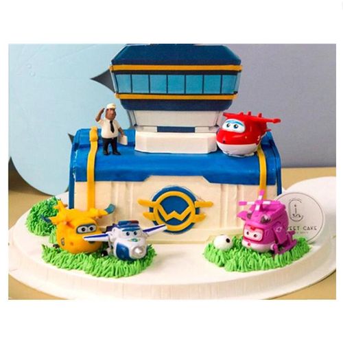1 Pcs Cute Super Wings Action Figures Deformed Aircraft Robot PVC Model Collection Cake Decoration Kid Gift Toy