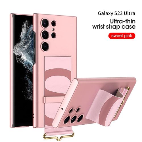 For Samsung Galaxy S23ultra Phone Case S23 Ultra-Thin Wrist Strap Bracket S23 Drop-Resistant Protective Case