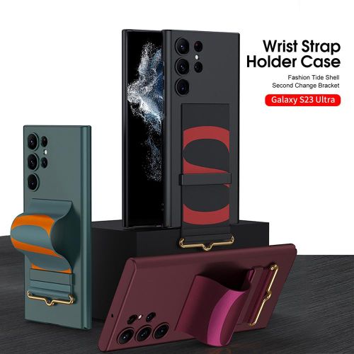 For Samsung Galaxy S23ultra Phone Case S23 Ultra-Thin Wrist Strap Bracket S23 Drop-Resistant Protective Case